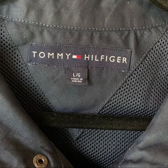 Tommy Hilfiger Navy Nylon Utility Jacket Y2K L - Picture 2 of 9